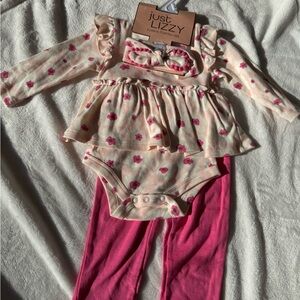 Just Lizzy Floral Baby Outfit